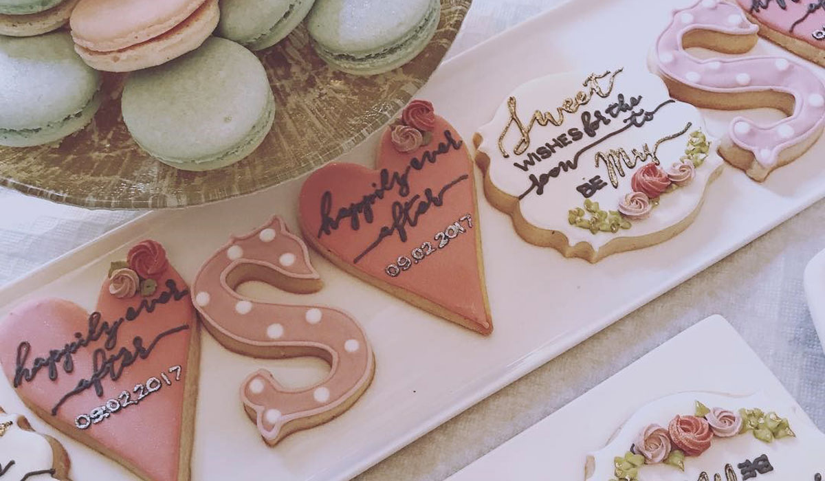 Personalized butter cookies with a special message and shape